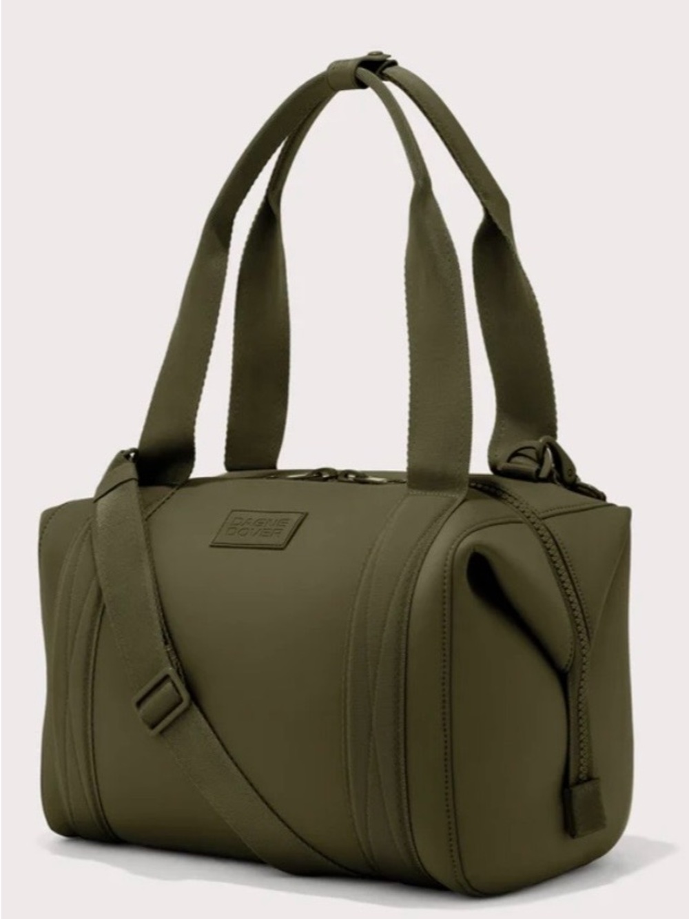 Dagne Dover Olive Green Neoprene Duffel Bag - NWT